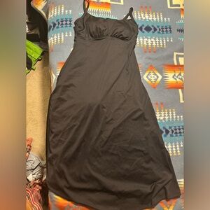 Popilush Black Floor Length Shaping Dress